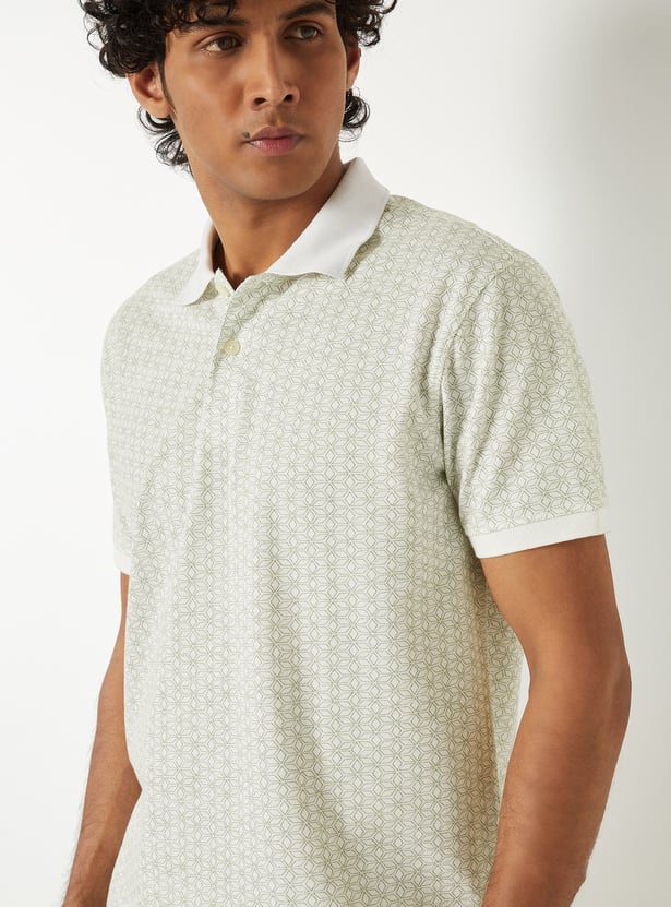 Men Printed Polo T-shirt