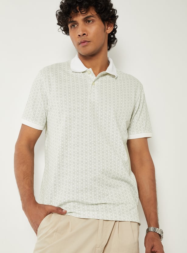 Men Printed Polo T-shirt
