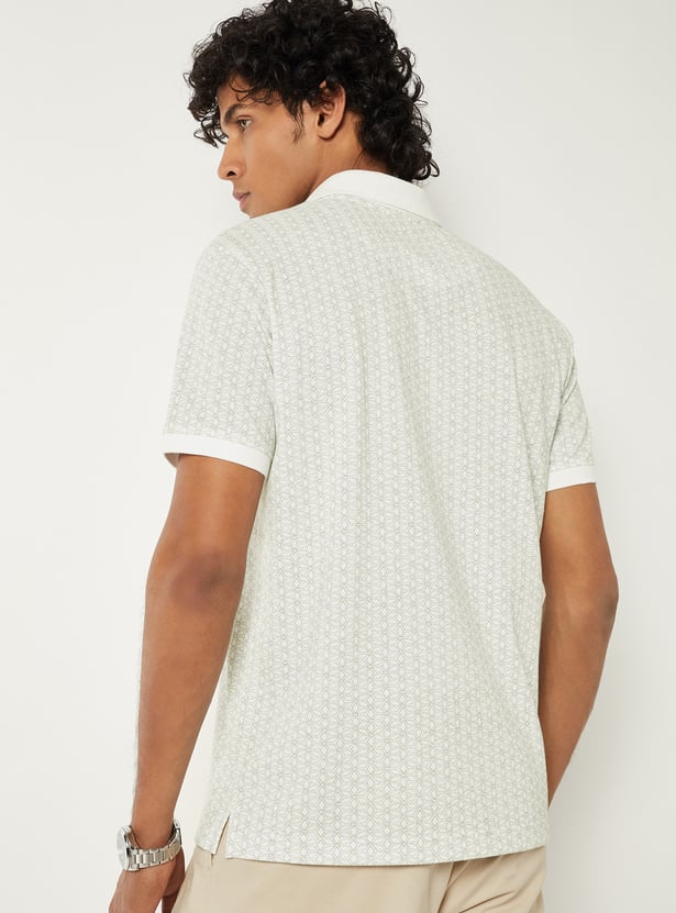 Men Printed Polo T-shirt