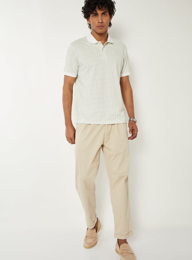 Men Printed Polo T-shirt