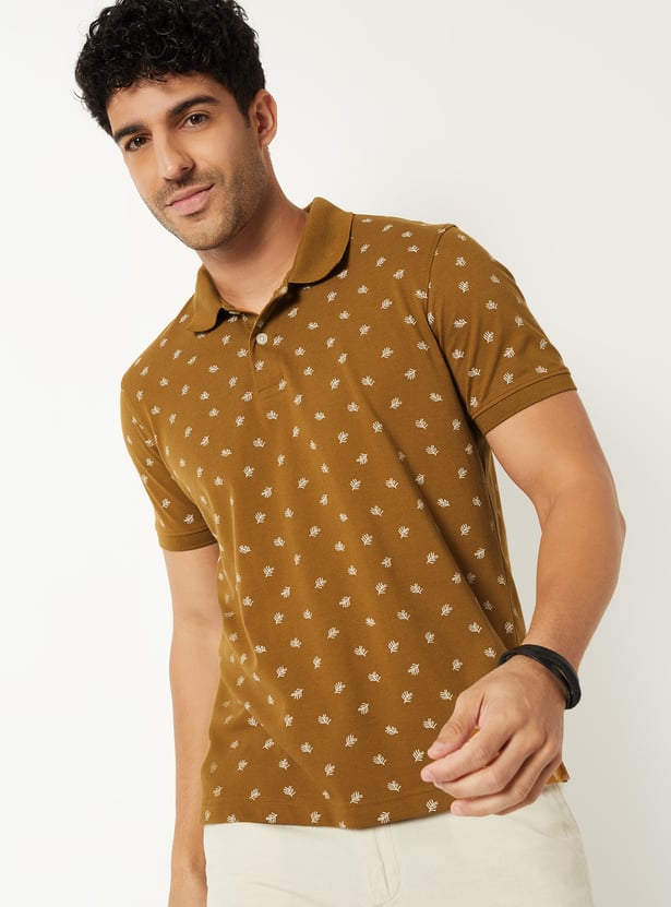 Men Printed Polo T-shirt
