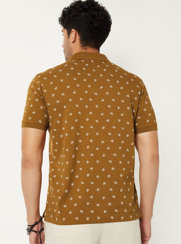 Men Printed Polo T-shirt
