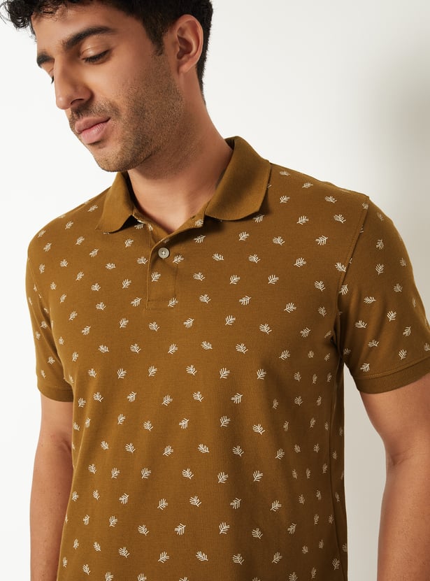Men Printed Polo T-shirt