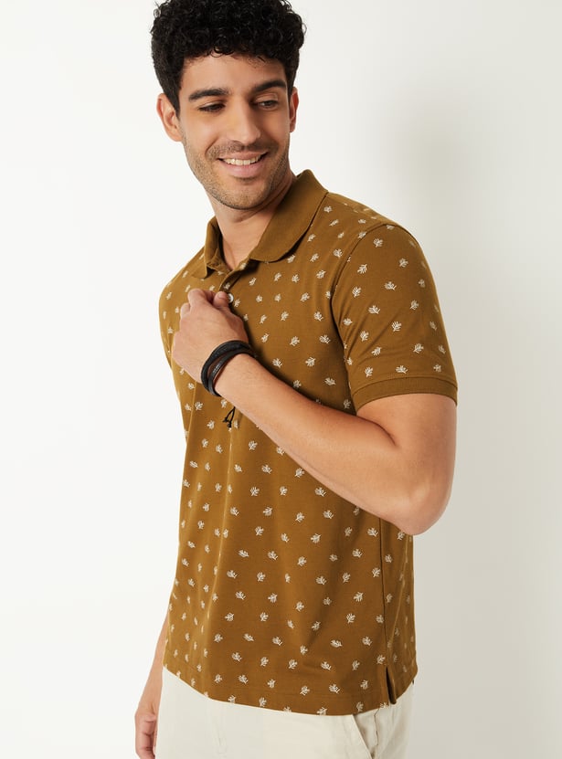 Men Printed Polo T-shirt