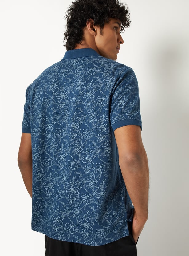 Men Printed Polo T-shirt