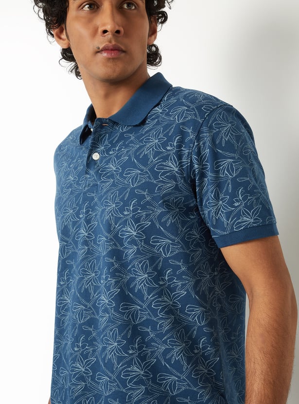 Men Printed Polo T-shirt