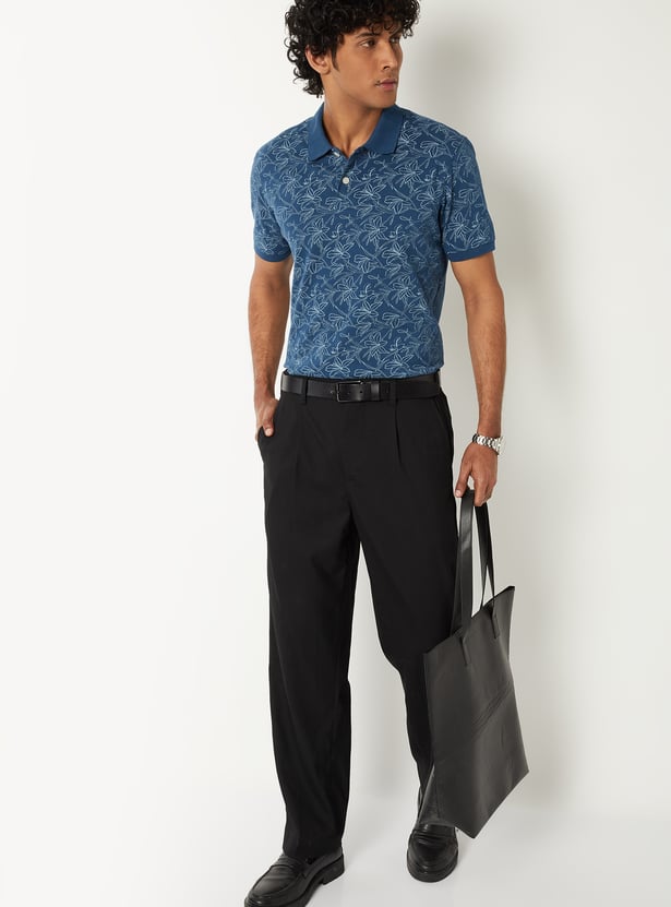 Men Printed Polo T-shirt