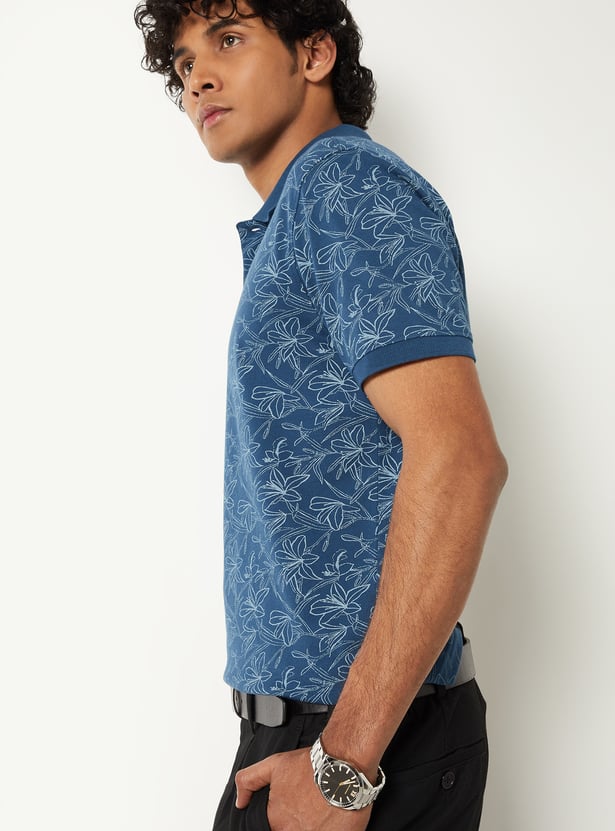 Men Printed Polo T-shirt