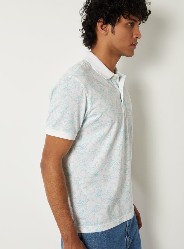 Men Printed Polo T-shirt