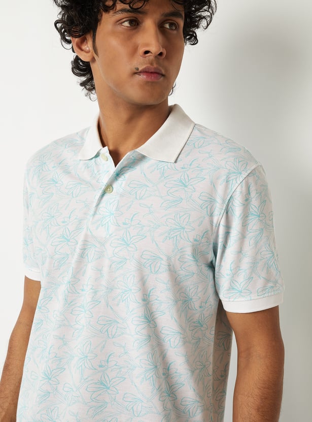 Men Printed Polo T-shirt