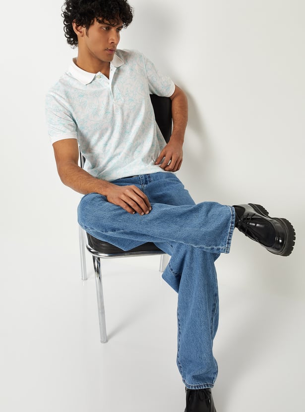 Men Printed Polo T-shirt