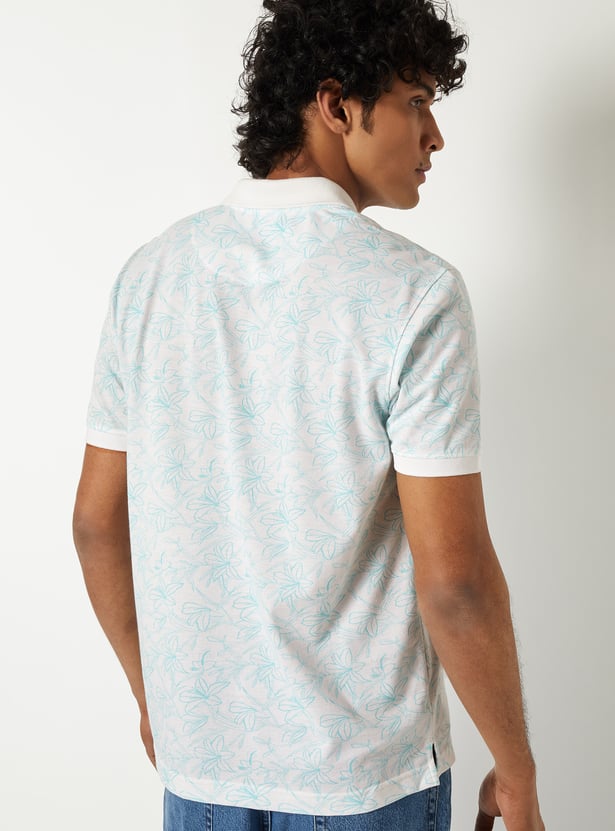Men Printed Polo T-shirt