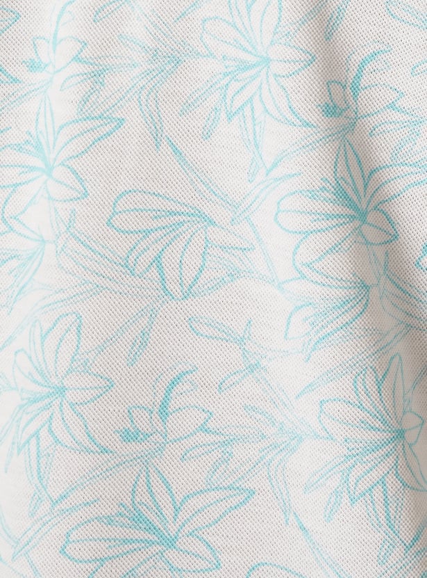 Men Printed Polo T-shirt