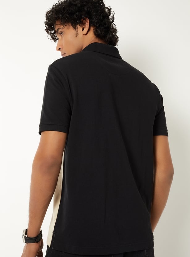 Men Colourblock Polo T-shirt