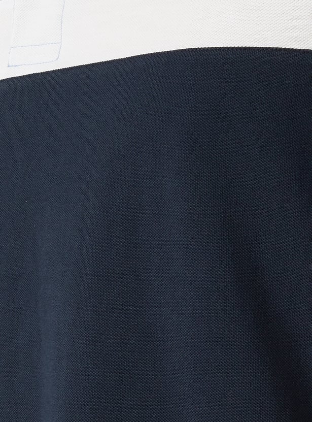 Men Colourblock Polo T-shirt