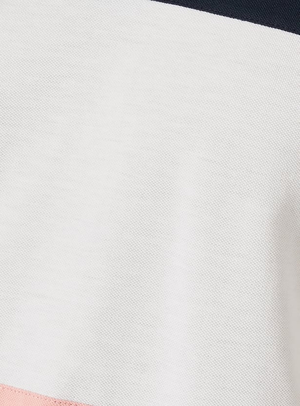 Men Colourblock Polo T-shirt