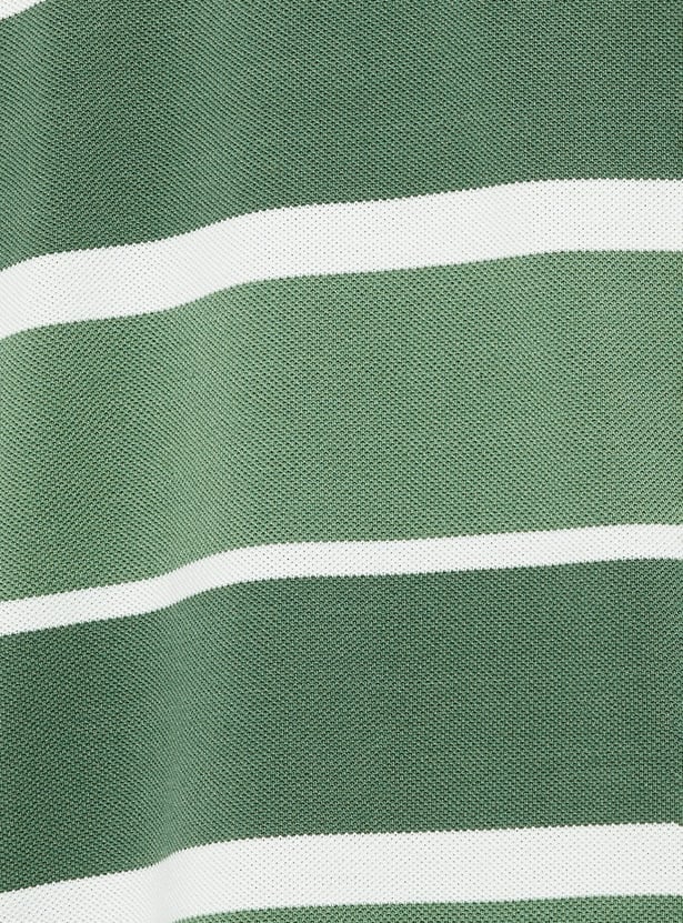 Men Striped Polo T-shirt
