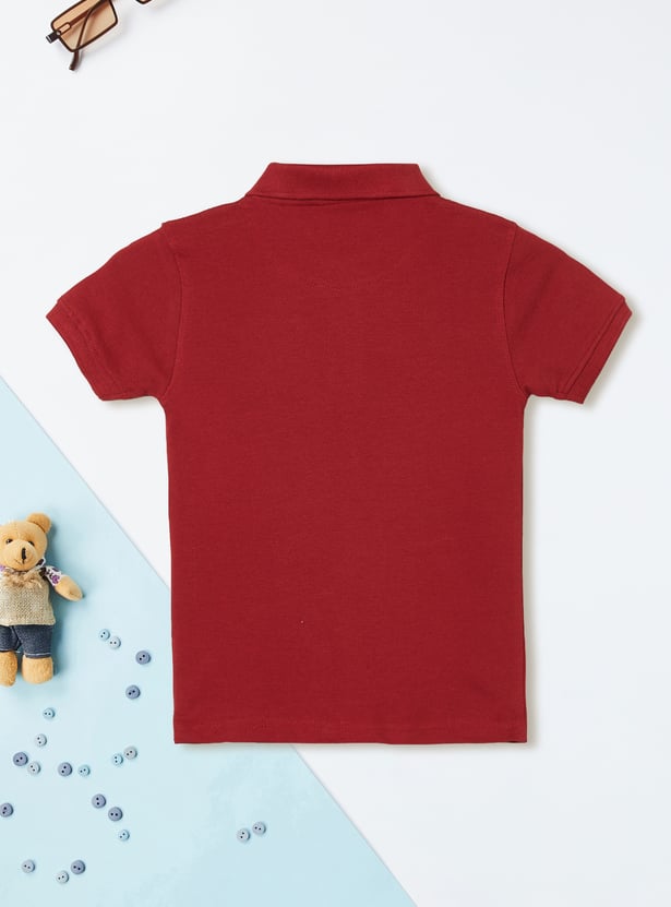 Boys Solid Polo T-shirt