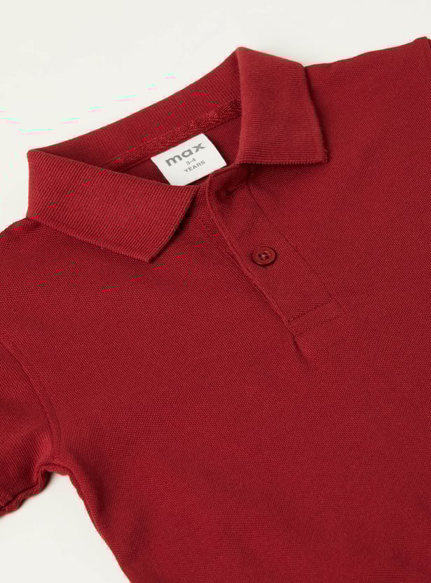 Boys Solid Polo T-shirt