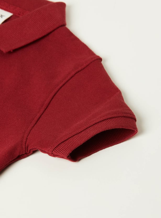 Boys Solid Polo T-shirt