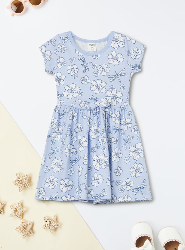 Girls Floral Print Dress