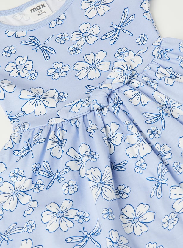 Girls Floral Print Dress