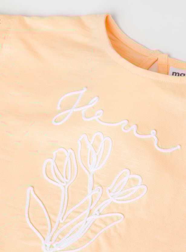 Girls Embroidered Poncho Top