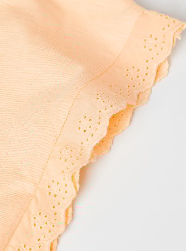 Girls Embroidered Poncho Top