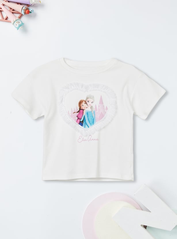 Girls Frozen Print T-shirt