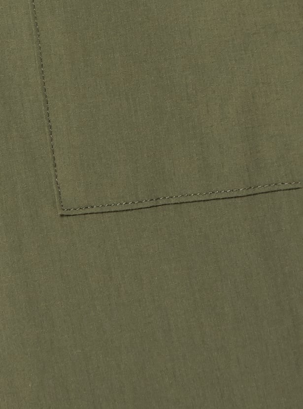 Men Solid Cargo Track Pants