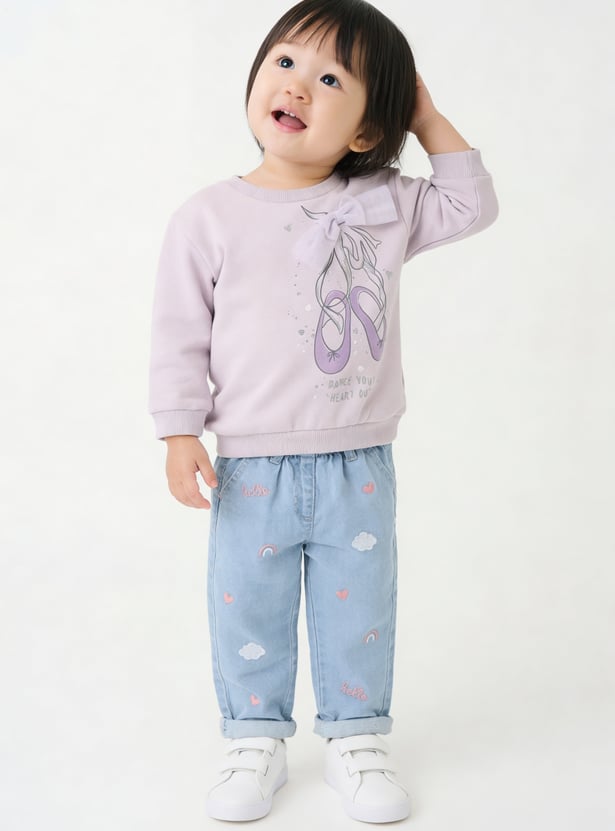 Girls Embroidered Jeans