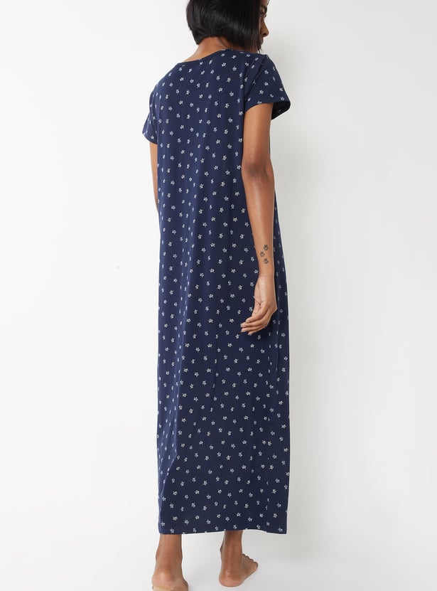 Women Printed Night Gown