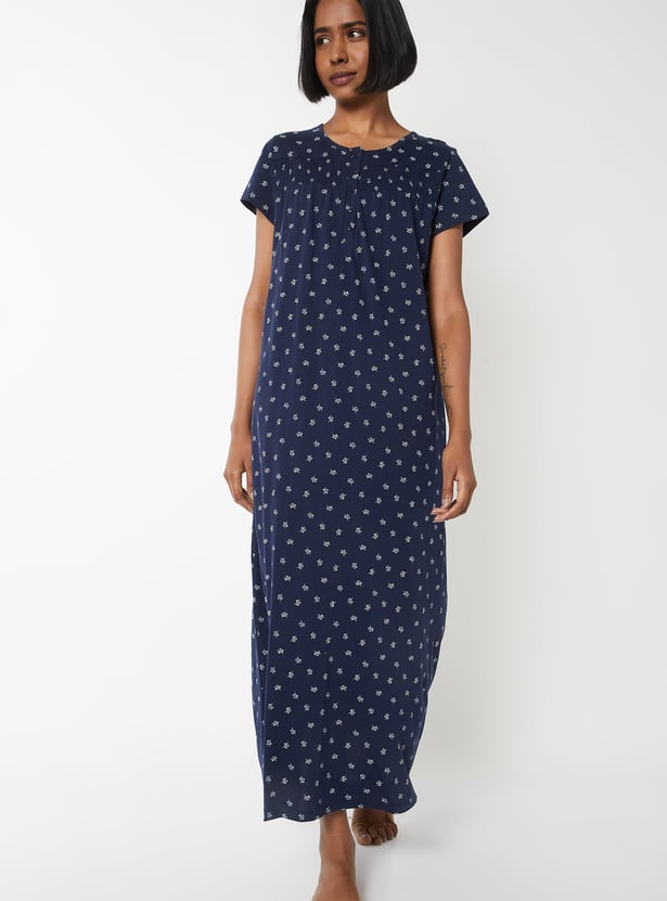 Women Printed Night Gown