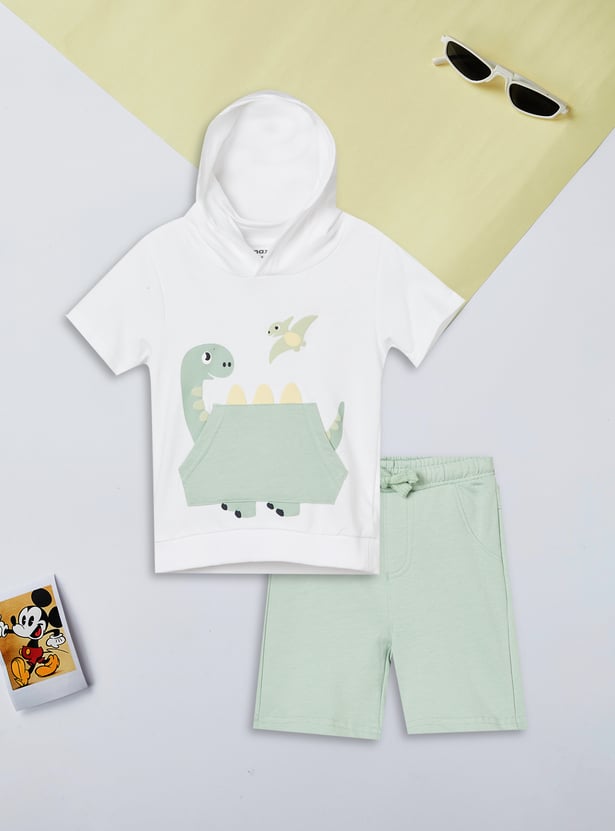 Boys Printed Shorts Set