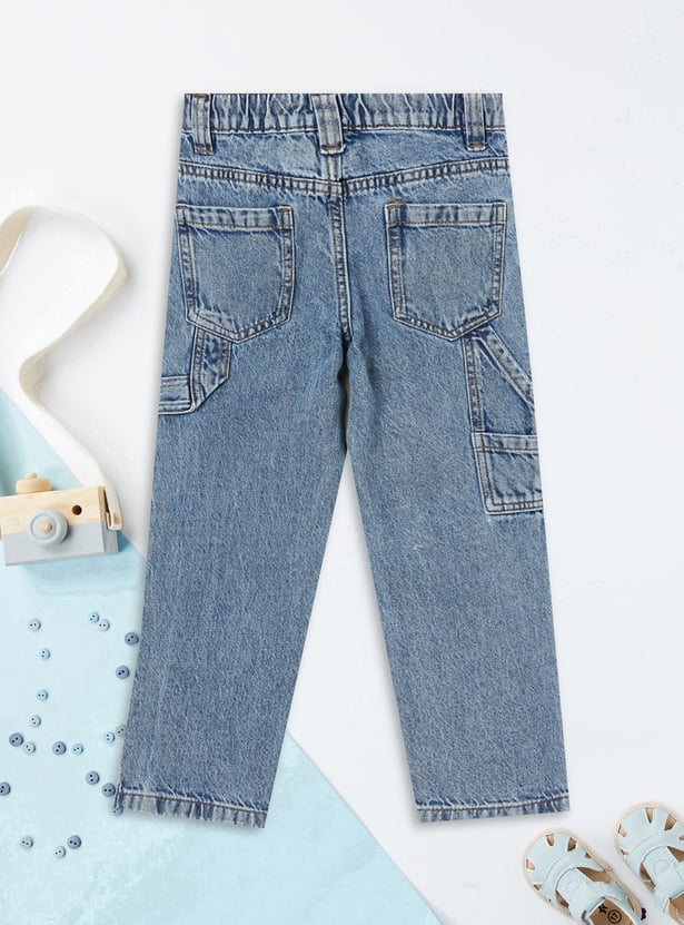 Boys Washed Straight Jeans