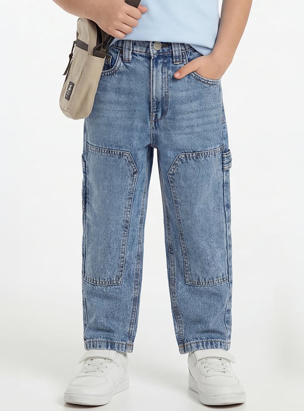 Boys Washed Straight Jeans