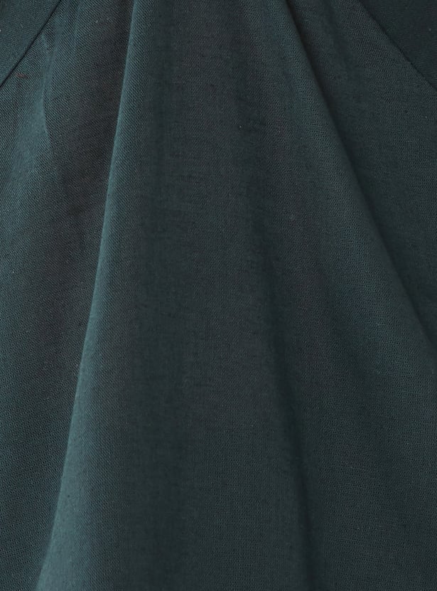 Women Solid Twist Detail Midi Dress