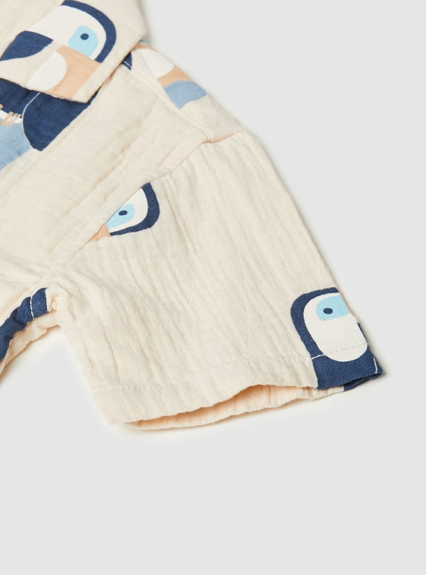 Boys Printed Resort Collar Shirt