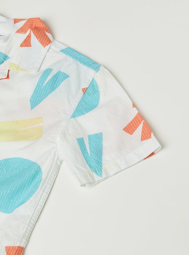 Boys Printed Shorts Set