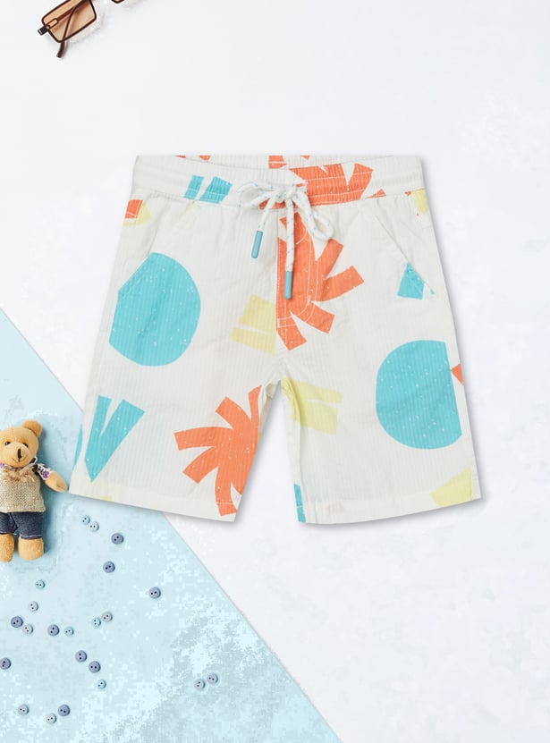 Boys Printed Shorts Set
