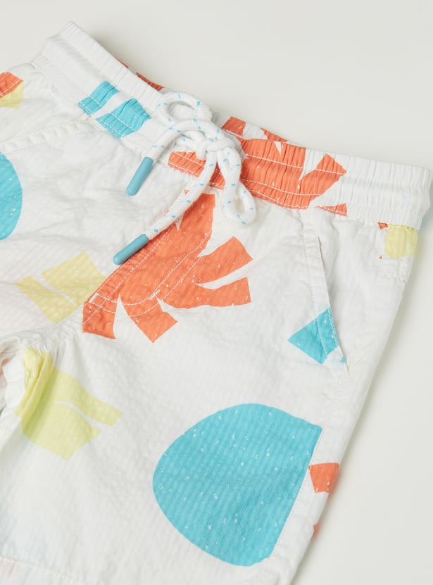Boys Printed Shorts Set