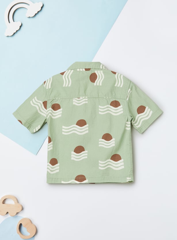 Boys Printed Shorts Set