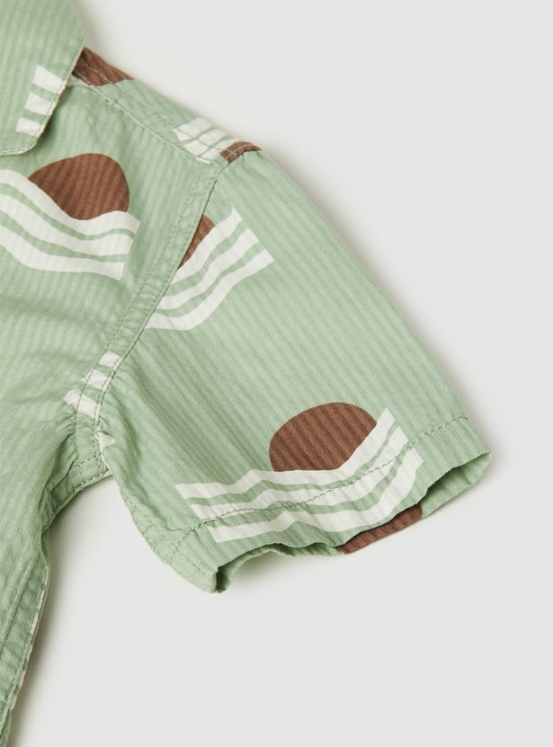 Boys Printed Shorts Set