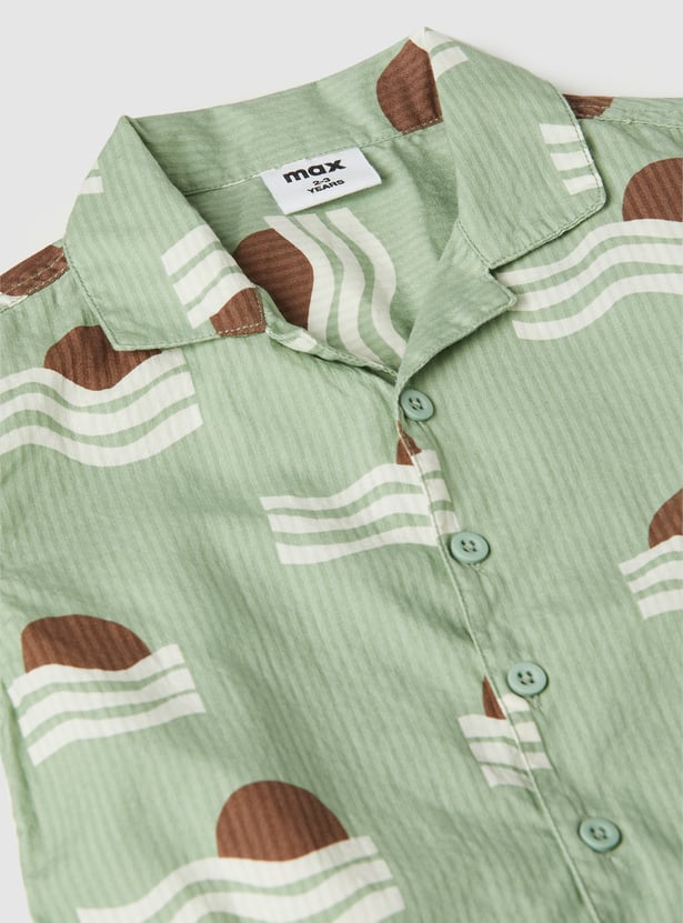 Boys Printed Shorts Set