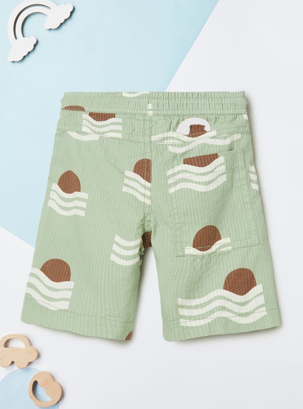 Boys Printed Shorts Set