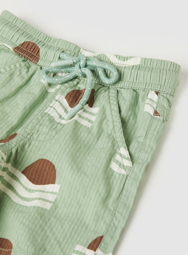 Boys Printed Shorts Set