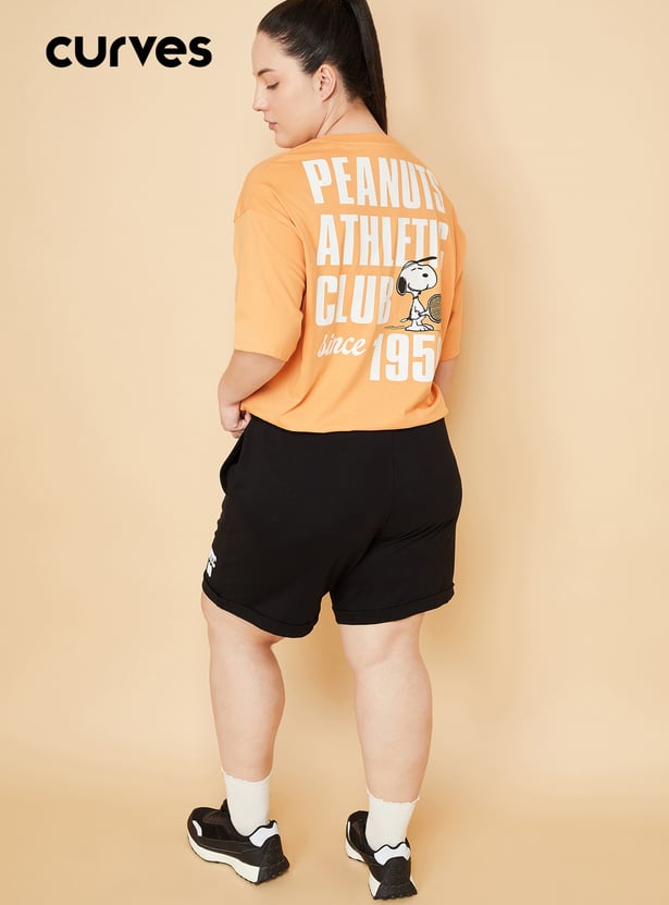 Women Snoopy Oversized Sports T-shirt