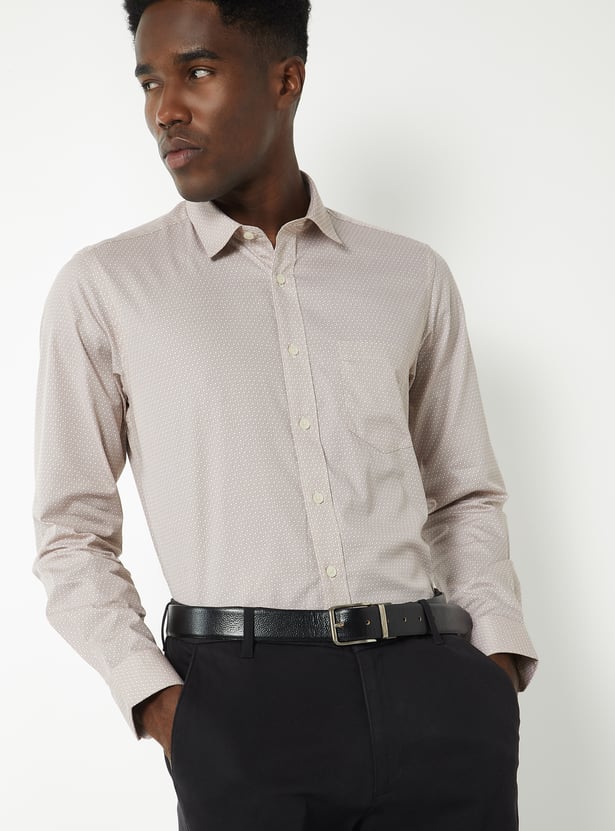 Men Printed Slim Fit Formal Shirt