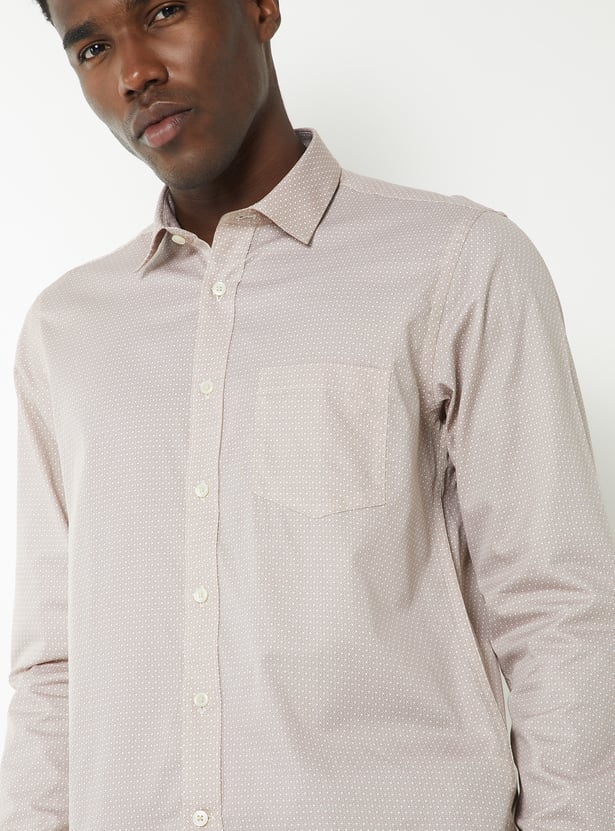 Men Printed Slim Fit Formal Shirt