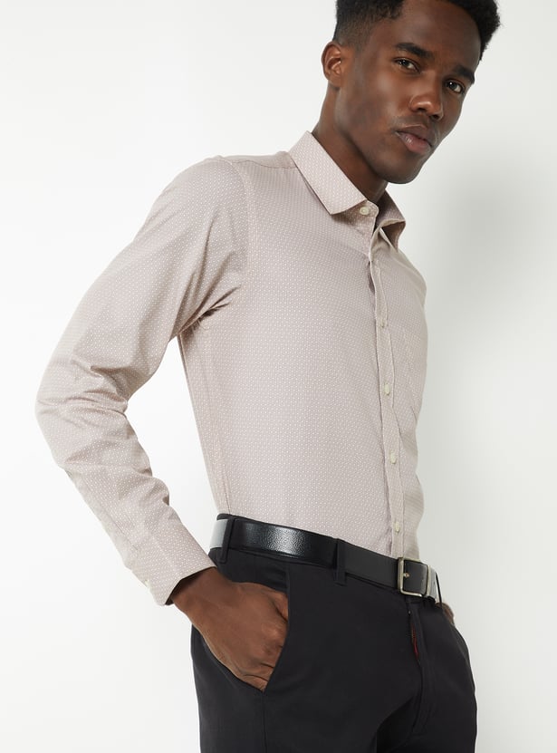 Men Printed Slim Fit Formal Shirt